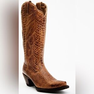 Idyllwind Strut Snip Toe Snake Print Leather Western Boot. NWT.
